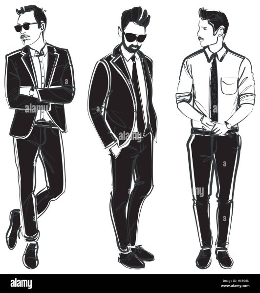 Стильный мультяшный мужчина