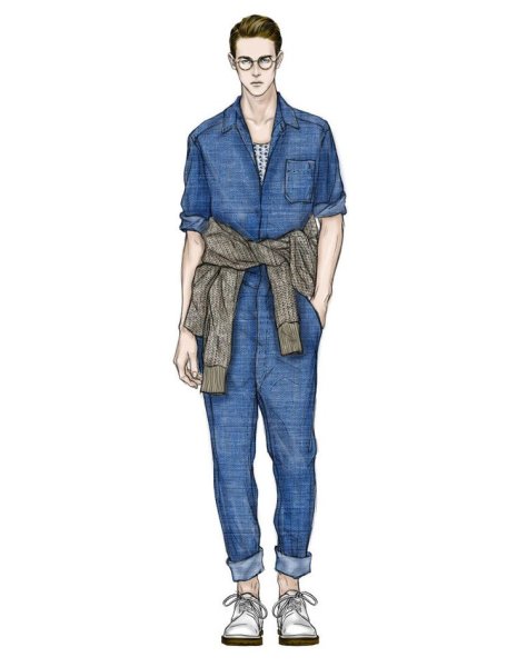 Мультяшный человек в костюме