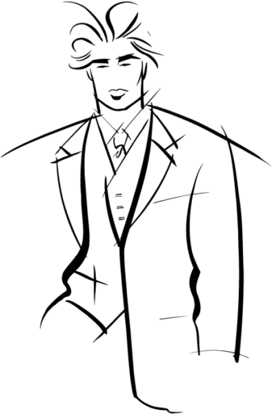 Силуэт человека в одежде