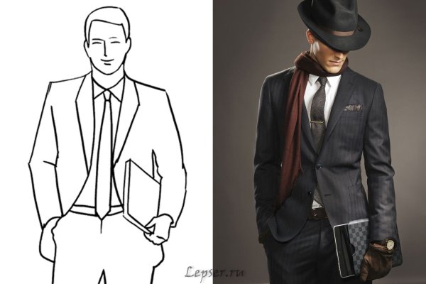 Иллюстрация мужской одежды