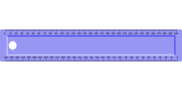 Линейка и карандаш на прозрачном фоне