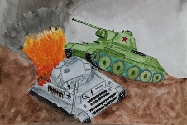 Рисунки Прохоровское танковое сражение