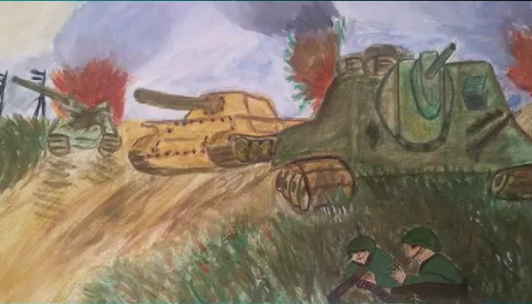 Рисунки Прохоровское танковое сражение