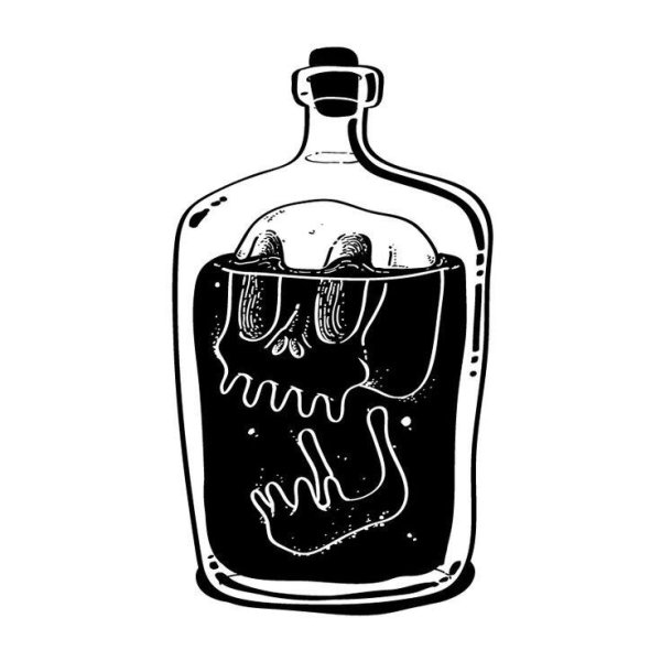 Бутылка нарисованная