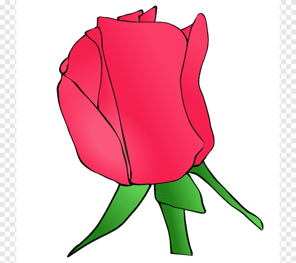 Мультяшный бутон розы