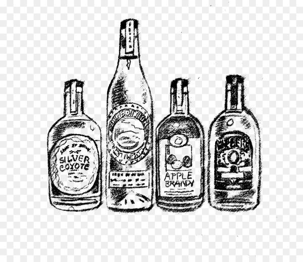 Нарисованная бутылка алкоголя