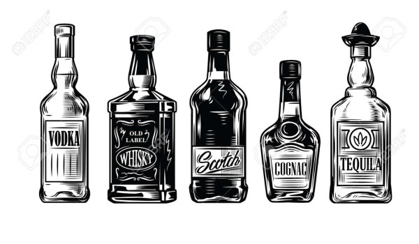 Спиртные напитки вектор
