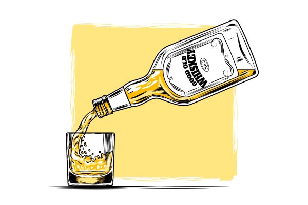 Алкоголь черно белый