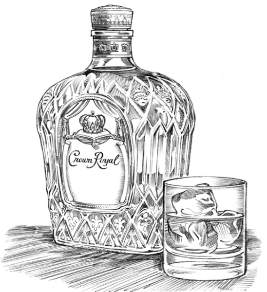 Силуэты бутылок алкоголя