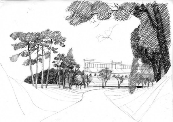 Городской ландшафт в графике