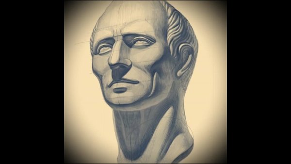 Голова Цезаря Академический рисунок