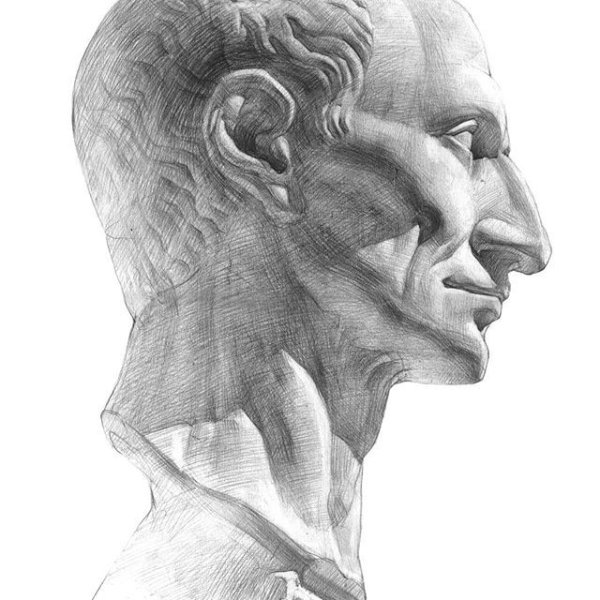 Гипсовая голова Цезаря гипс