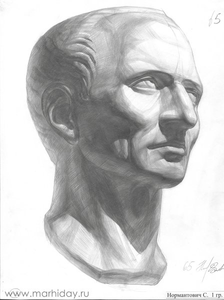 Гипсовая голова Юлия Цезаря