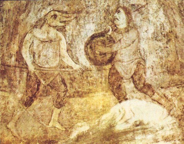 Фрески Софии Киевской борьба ряженых