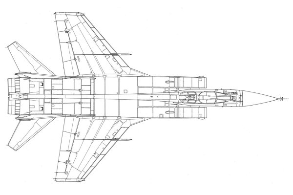 Миг 31 снизу чертеж