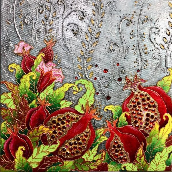 Гранат Ботаническая иллюстрация