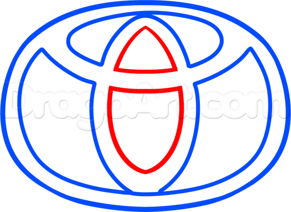 Нарисовать логотип Тойота