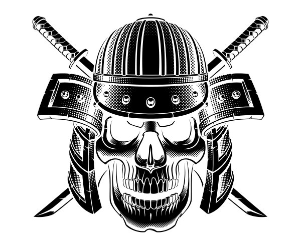 Череп самурая в шлеме