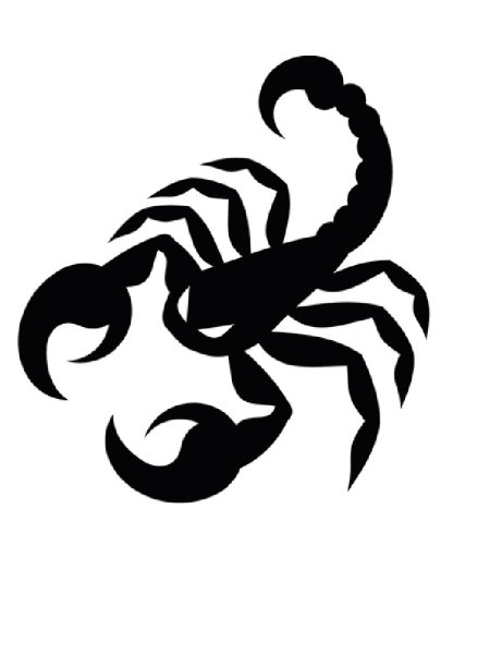 Скорпион трафарет