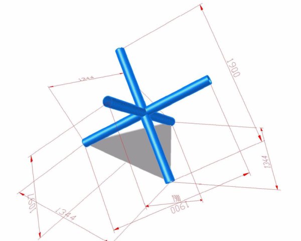 Чертеж противотанкового ежа