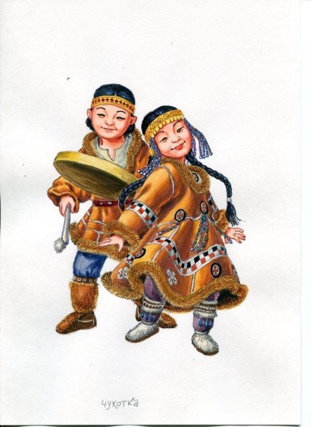 Национальный костюм ненцы рисунок