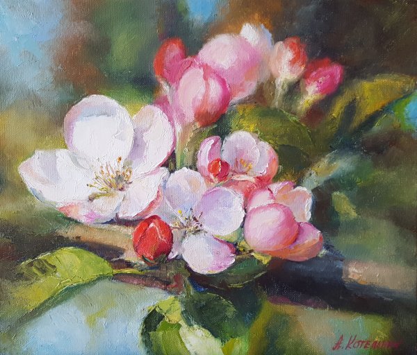 Художник Антонио Морано яблоня цветок