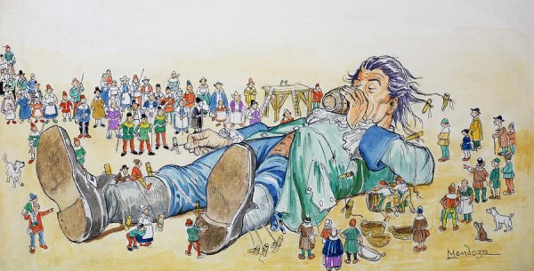 Путешествие Гулливера в Лилипутию иллюстрации