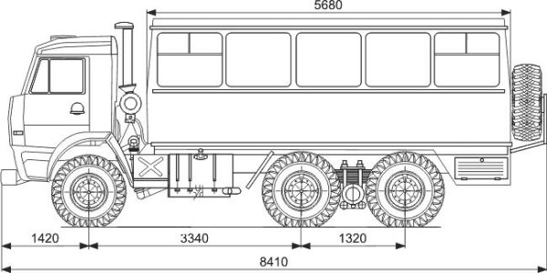 КАМАЗ-4310 Blueprint