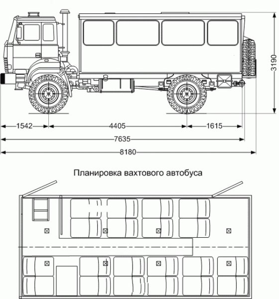 НЕФАЗ-42111 габариты
