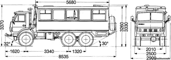 КАМАЗ 43502 шасси чертеж