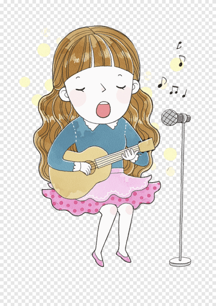 Девочка с микрофоном рисунок
