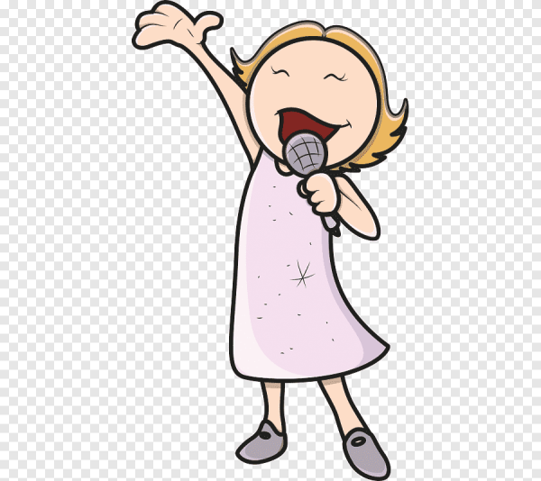 Певица поет рисунок