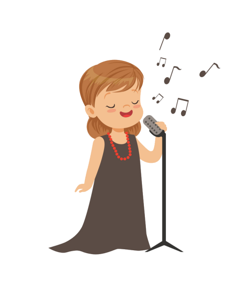 Девочка поет