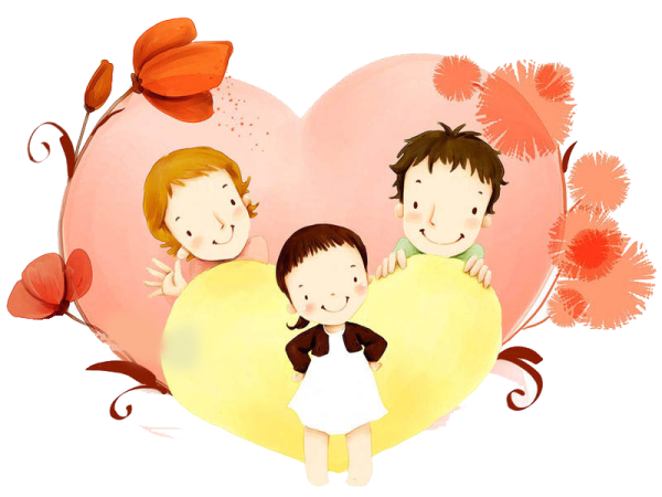 Дружная семья иллюстрация