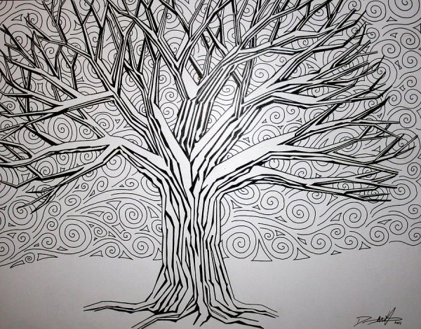 Дерево в стиле Графика