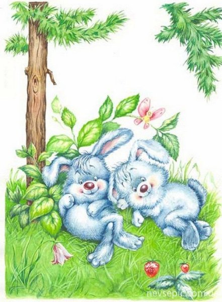 Зайчик иллюстрация