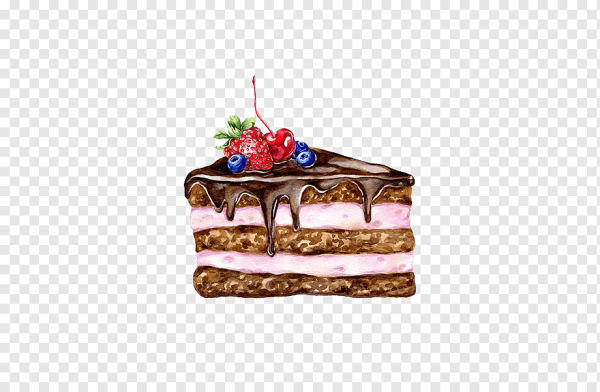 Нарисованный кусок торта