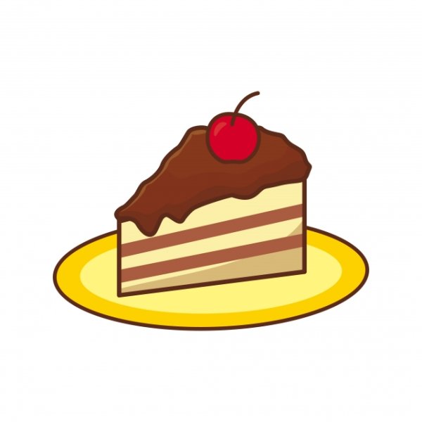 Нарисовать кусочек тортика