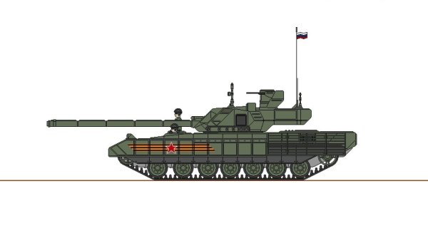 Танк т-14 Армата сбоку