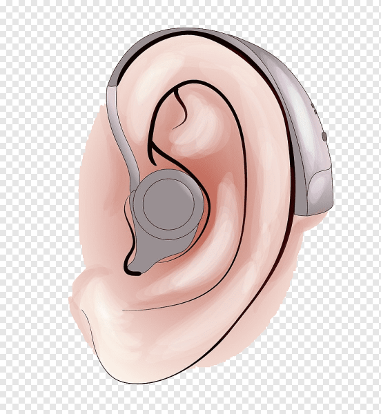 Слуховой аппарат на белом фоне