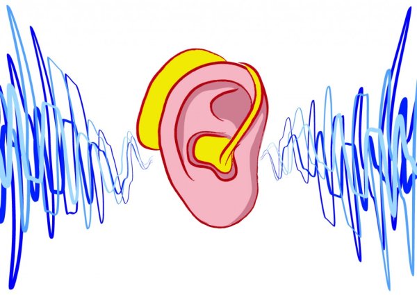 Слуховой аппарат на прозрачном фоне