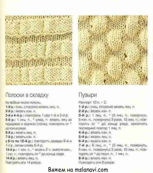 Узор шишечки спицами схемы и описание