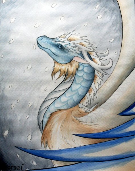 Снежный дракон арт