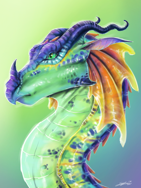 Дракон яркий