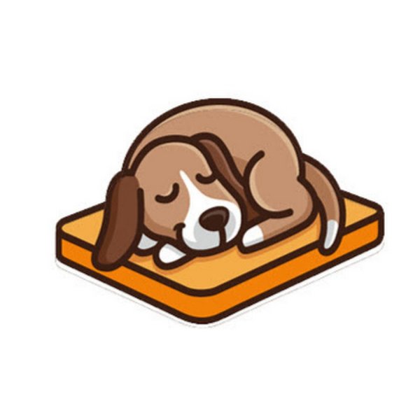 Собака спит вектор