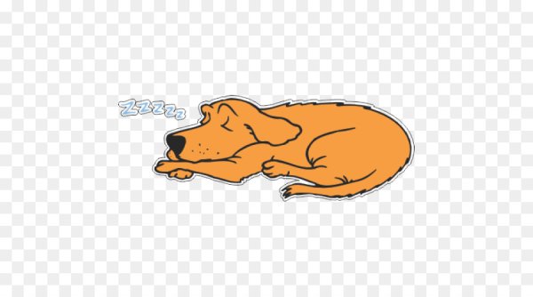 Лежачая собака мультяшная