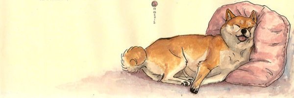 Спящая собака для срисовки