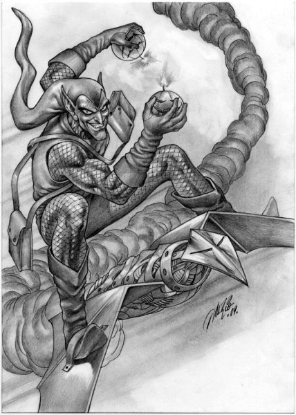 Зеленый Гоблин карандашом