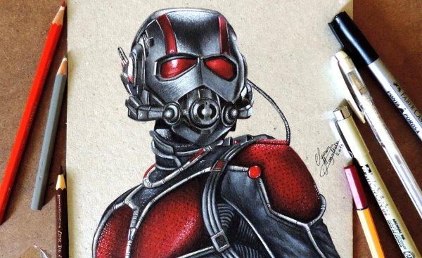 Рисунки Марвел цветными карандашами