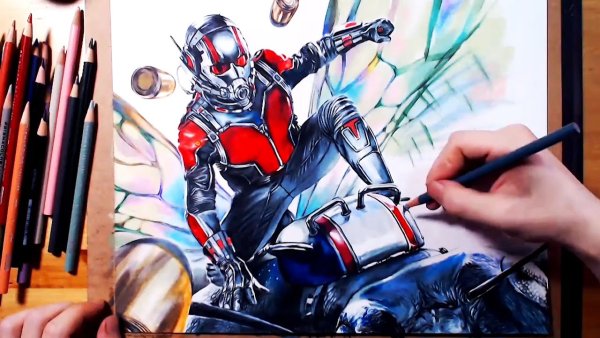 Раскраска человек муравей Марвел